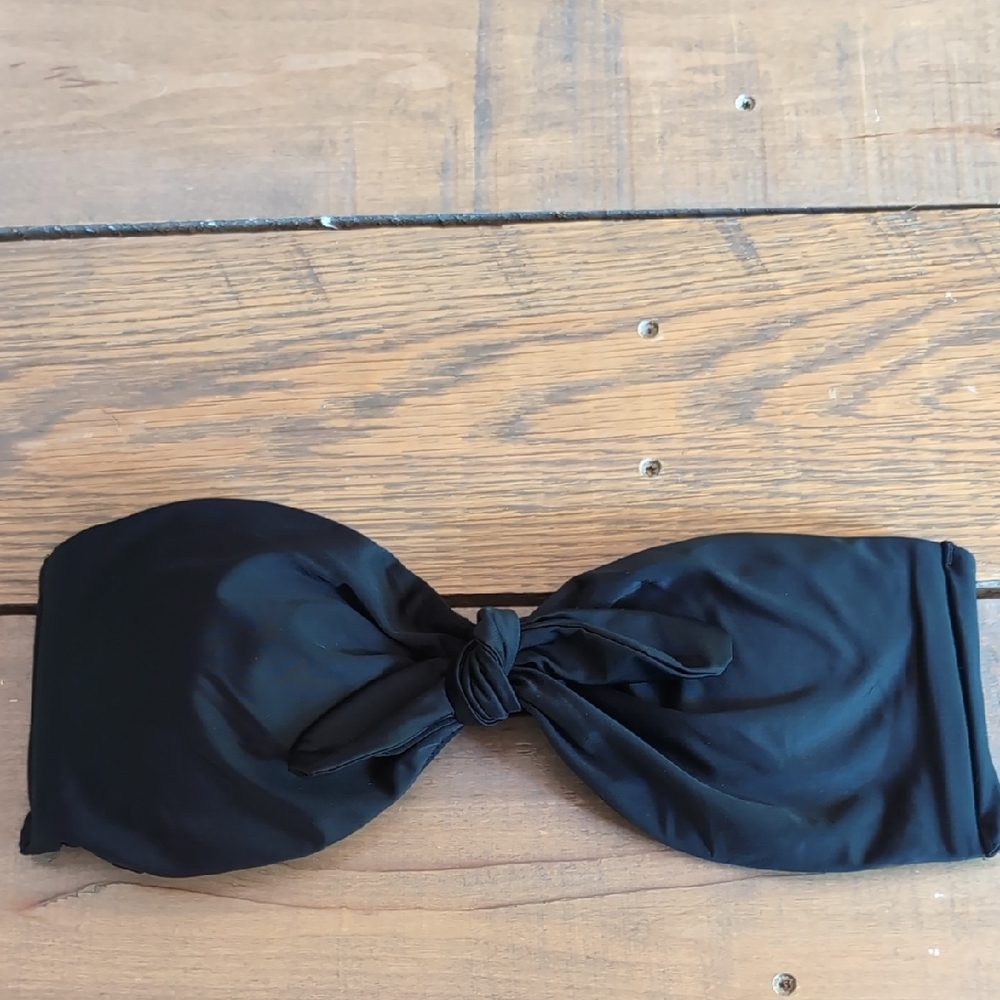 Aerie Black Swim Bandeau Top